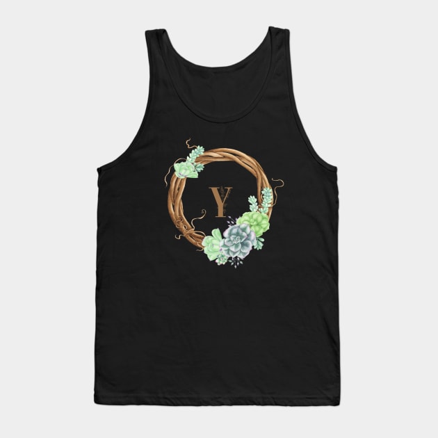 Woodland Monogram Y Tank Top by MysticMagpie